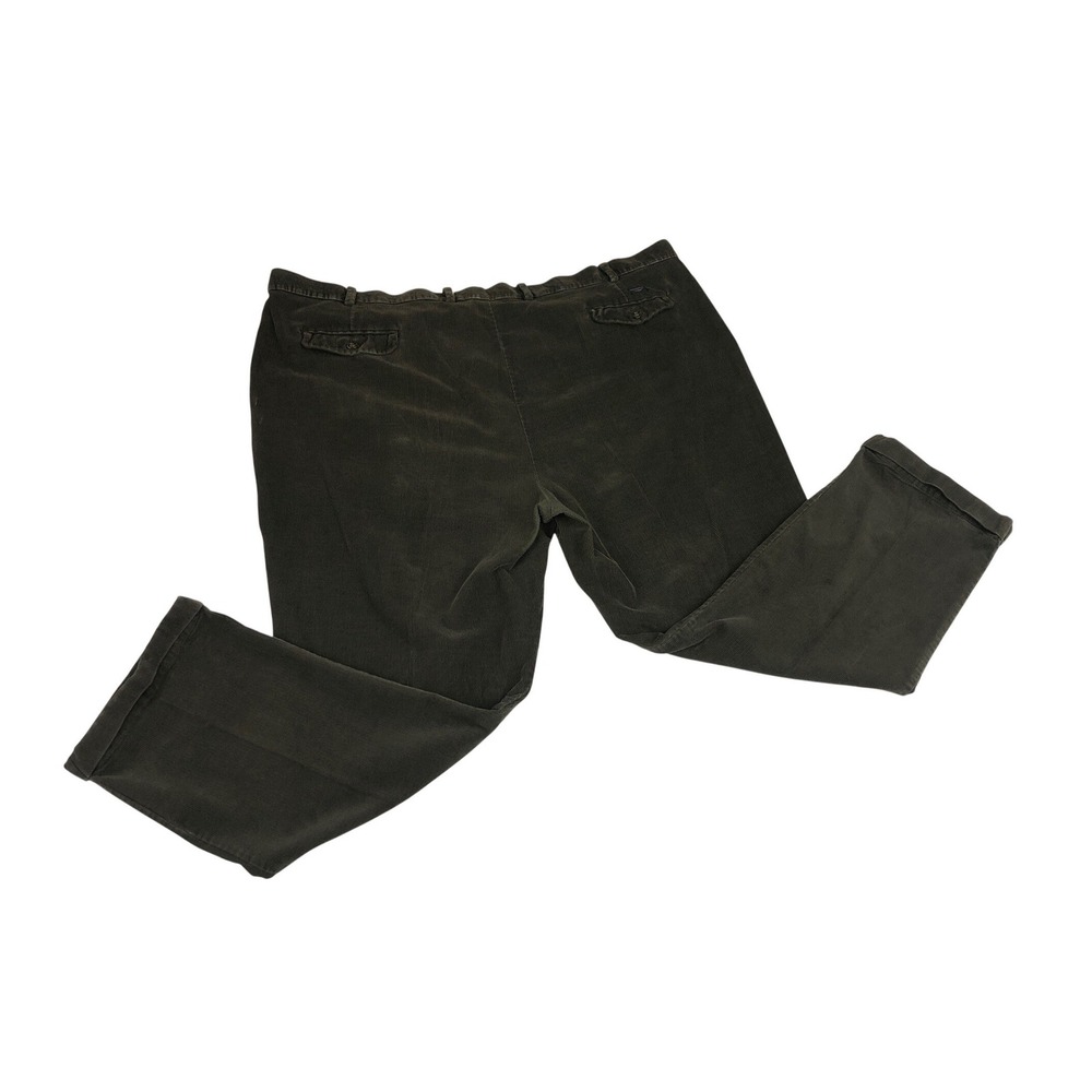 Dockers Mens 56x32 Pleated Corduroy Pants Olive Green Vintage 2000s Big and Tall - Picture 2 of 9
